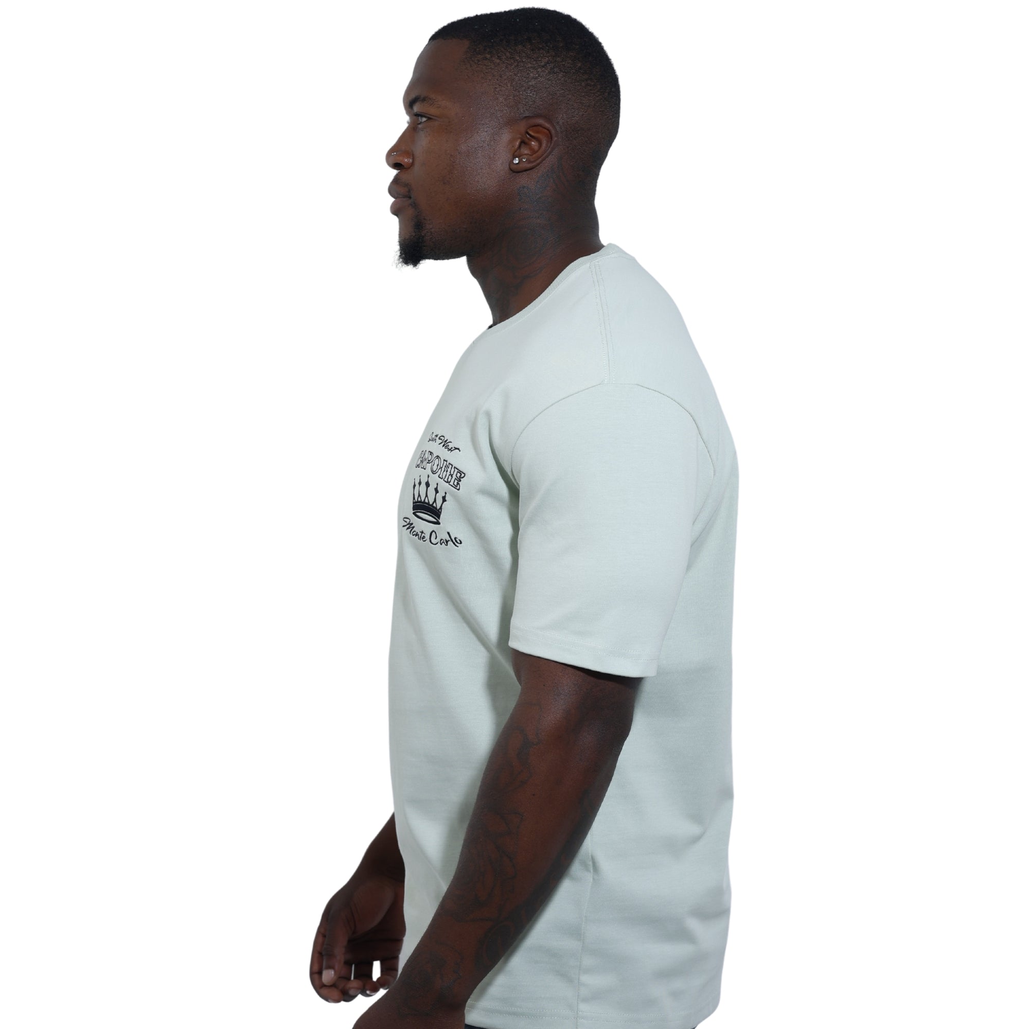 Capone T-Shirt Monaco Patchwork Mint