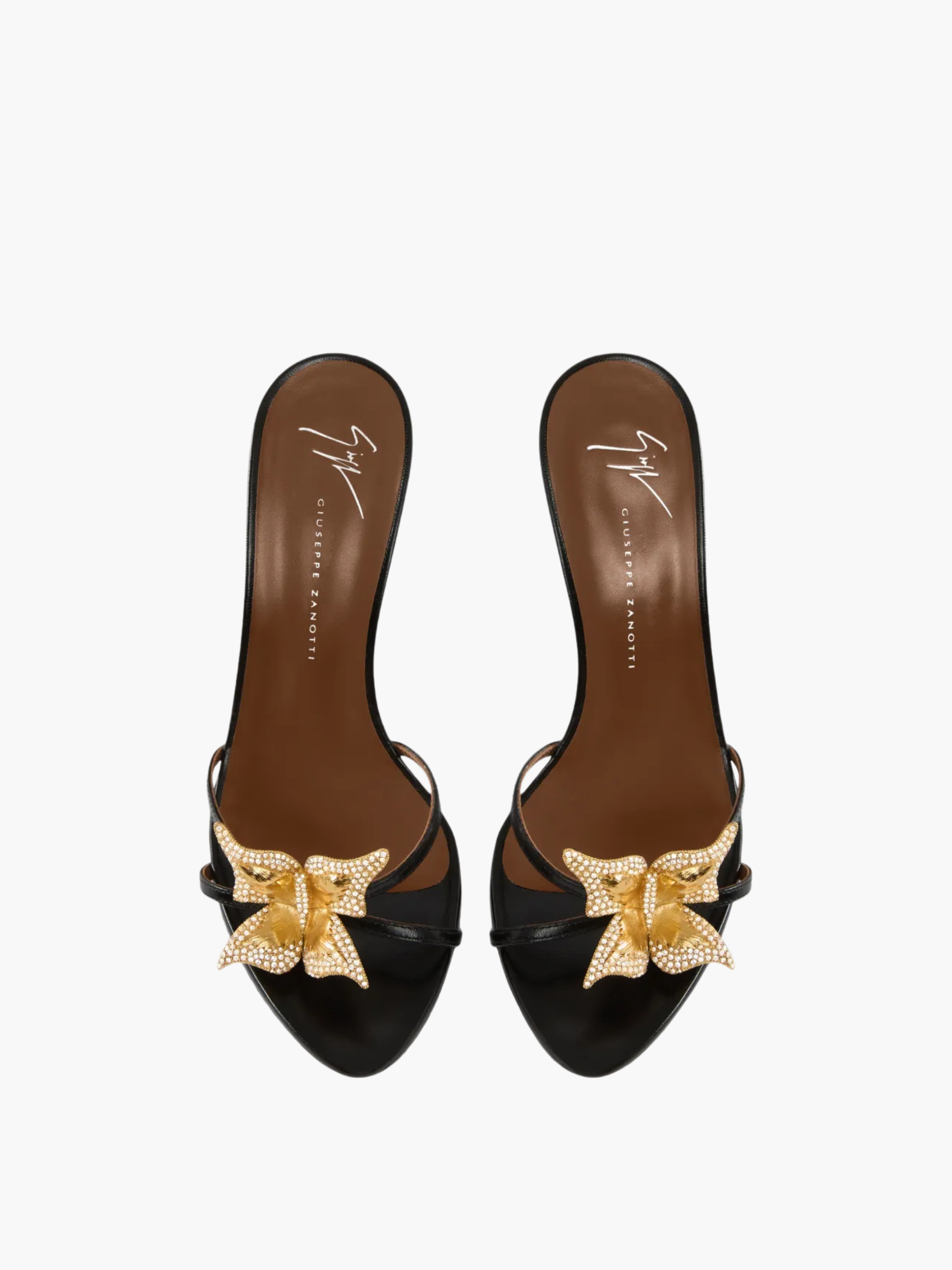 Giuseppe Zanotti High Heel Z13 Mariposa Mule 105mm Black