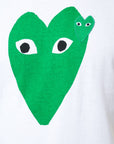 Comme Des Garcons T-Shirt Big Heart Green-White