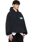 Vetements Hoodie My Name Sticker Black