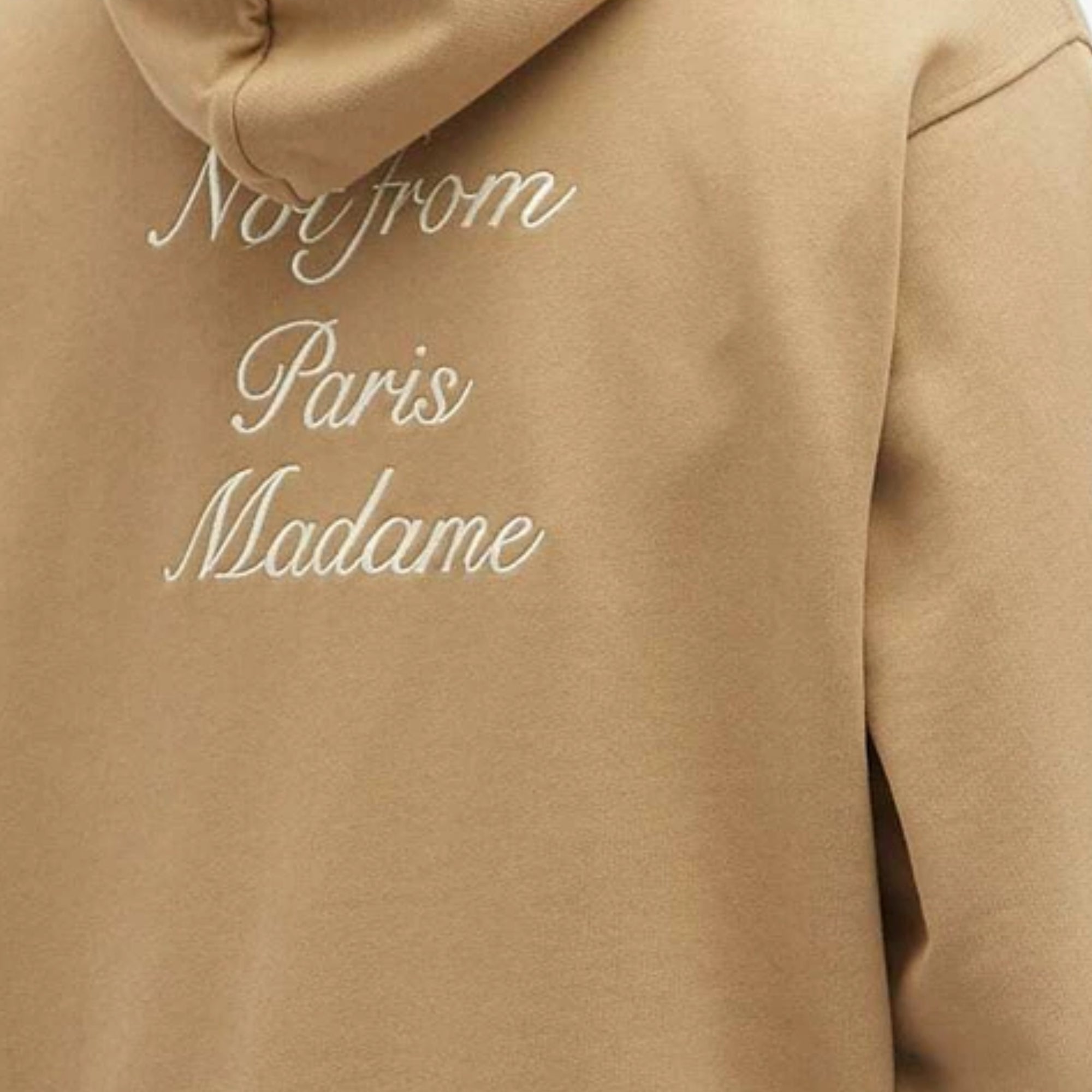 Drole De Monsieur Hoodie Calligraphy Slogan Ice Brown