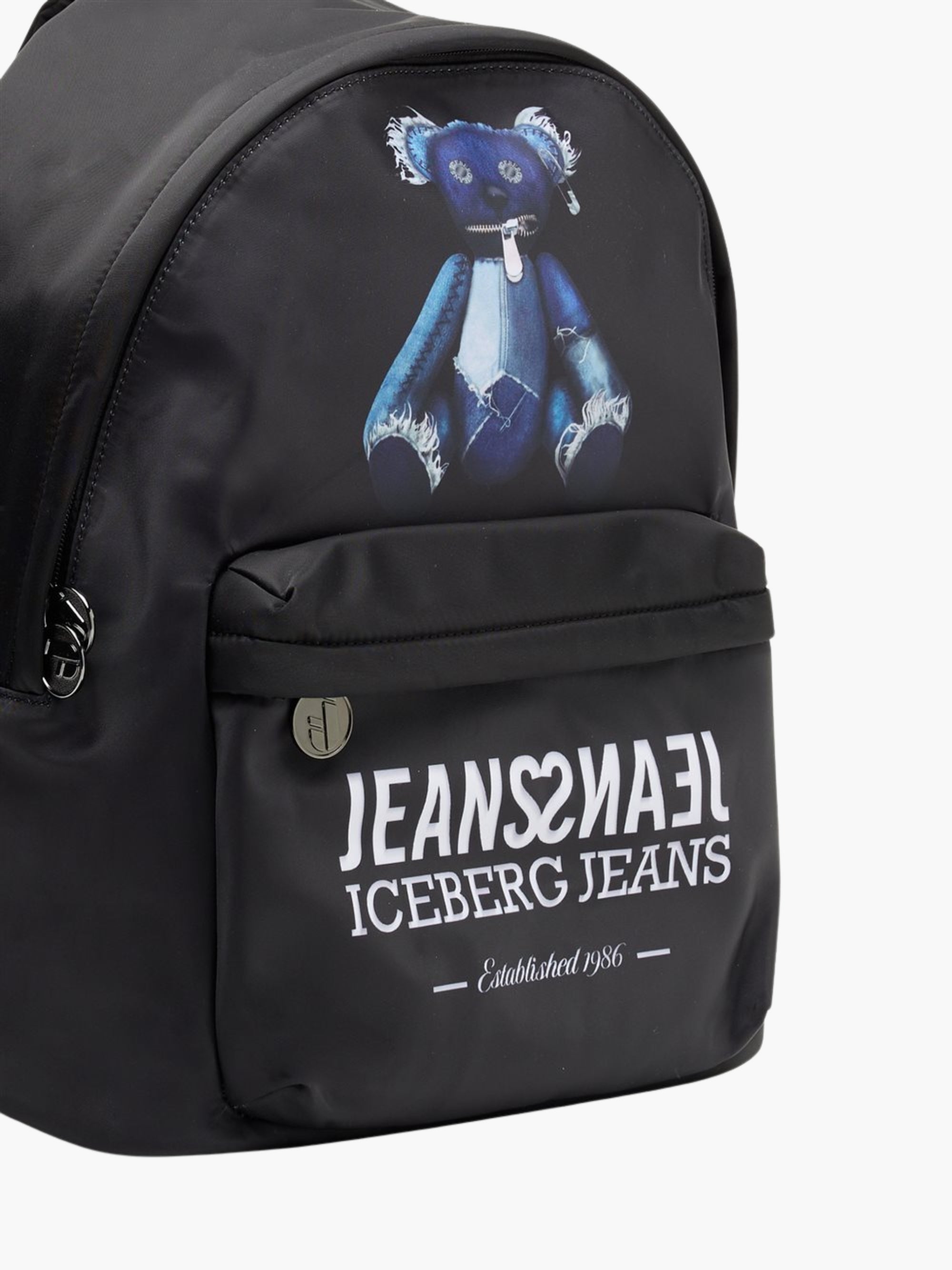 Iceberg Jeans Bag Teddy Print Black