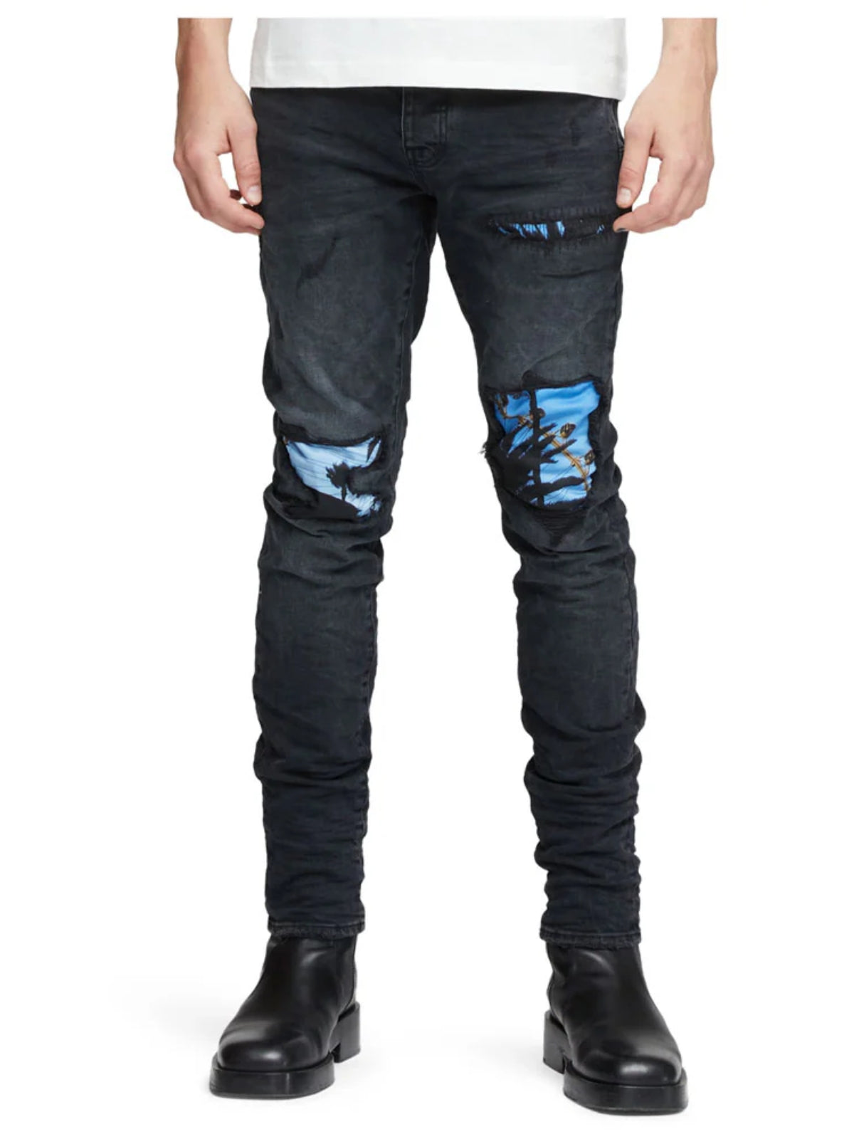 Purple Jeans X Blue Sky Skinny Black