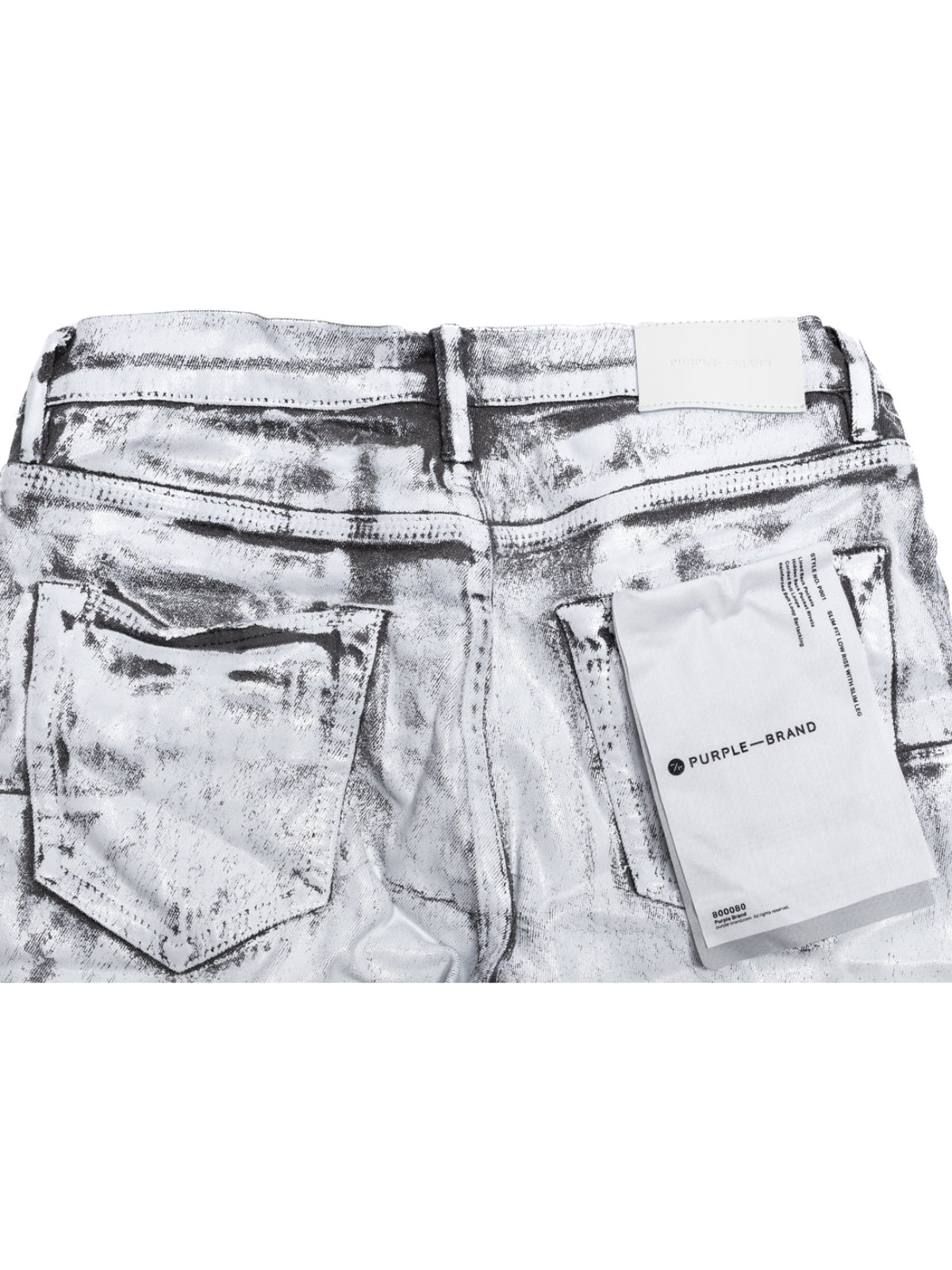 Purple Jeans Charcoal Overdye White Foil Grey