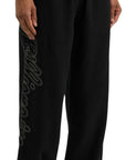 Billionaire Boys Club Track Pants Script Logo Chain Stitch Wide Leg Black