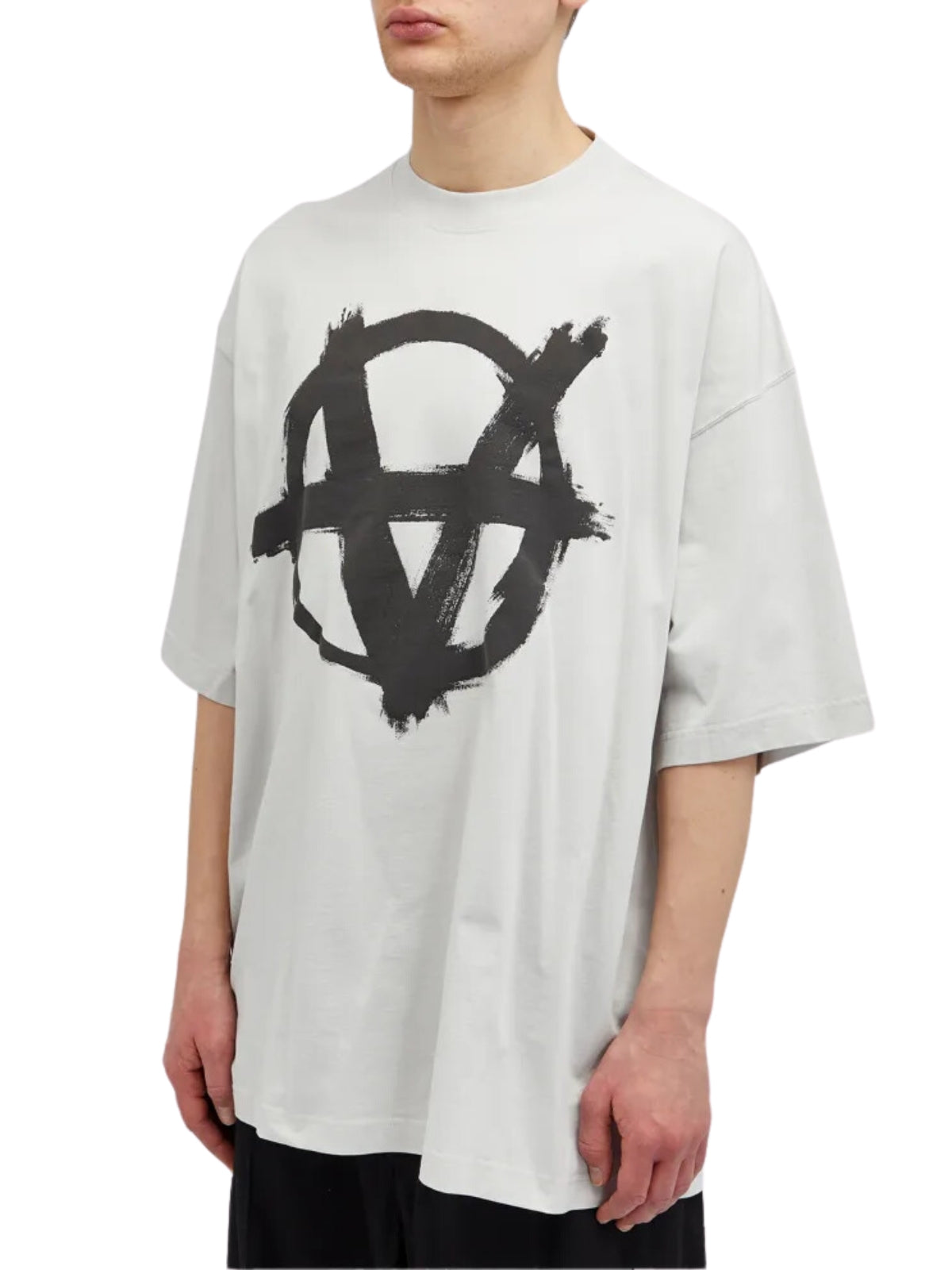 Vetements T-Shirt Logo Anarchy Grey - 3