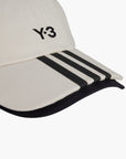 Y-3 Cap 3 Stripes Talc