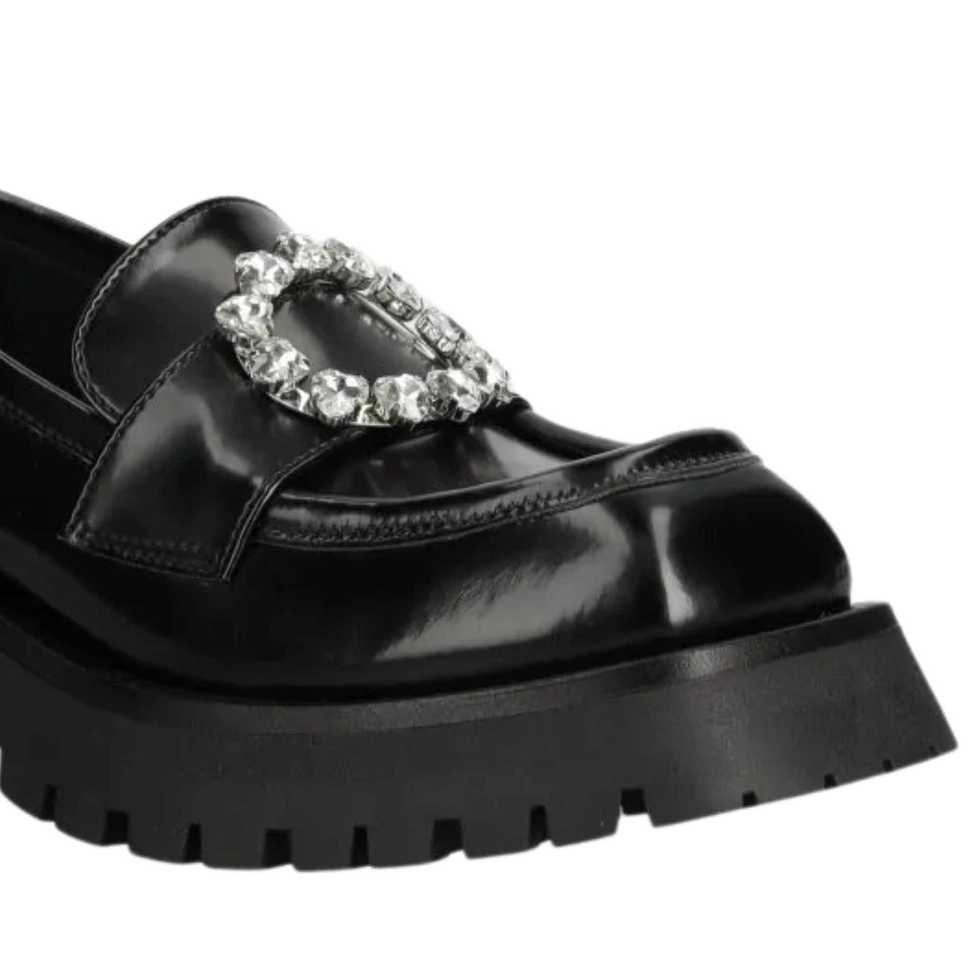 Chiara Ferragni Shoe Mocassino Infinity Love Black