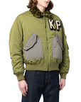 Kenzo Jacket Bomber Logo Kp Khaki