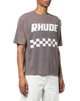 Rhude T-Shirt Off Road Logo Vintage Grey