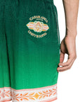 Casablanca Shorts Silk Unity Is Power Green