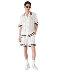 Casablanca Shorts Chevron Crochet White