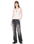 Kenzo Rib Tank Top BF 2.0 Embroidered White