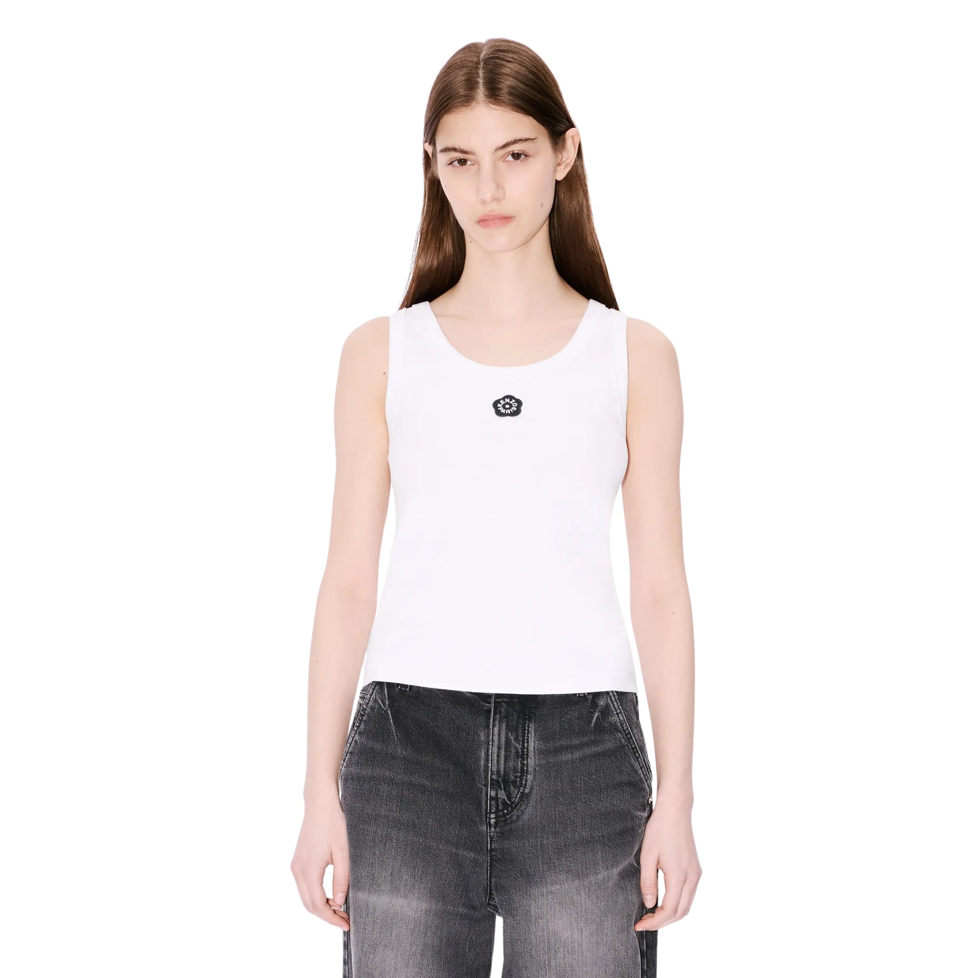 Kenzo Rib Tank Top Boke Flower 2.0 White-AL Capone Premium