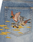 Billionaire Boys Club Jean Duck Embroidered Heavy Wash Blue