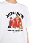 Aape T-Shirt Apes And The Planet Earth White