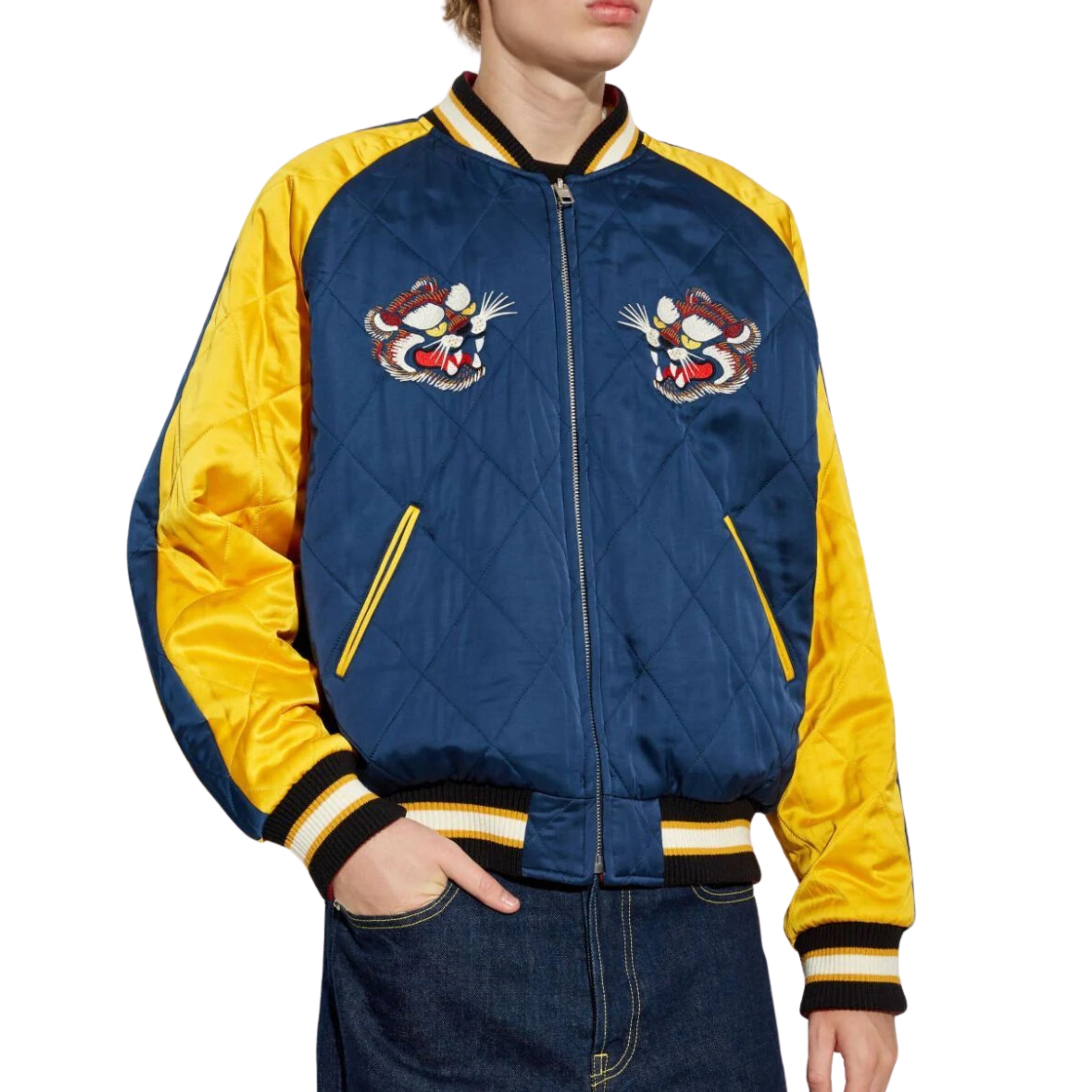 Kenzo Jacket Bomber Tigers Yellow-Blue – AL Capone Premium