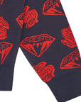 Billionaire Boys Club Sweater Knit Diamonds & Dollars Navy-Red