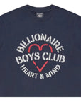 Billionaire Boys Club T-Shirt Heart & Mind Stencil Logo Navy