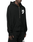 Palm Angels Sweater Palm Tree Logo Zip Up Hoodie Black