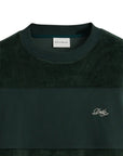 Drole De Monsieur Sweater Stripe Logo Dark Green