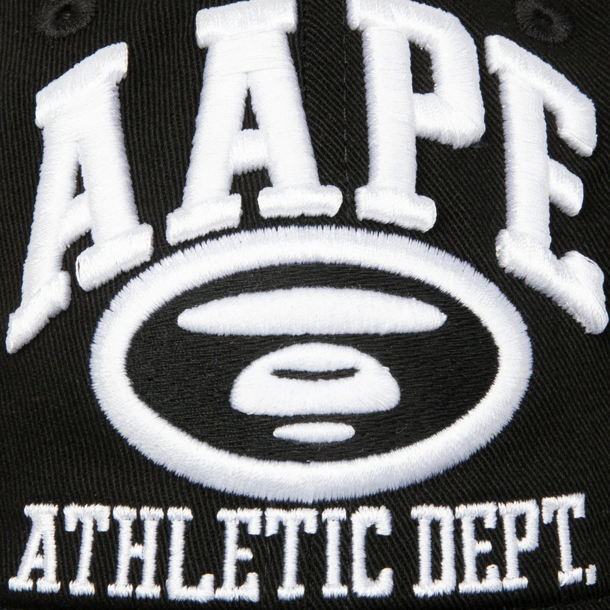 Aape Cap Athletic Dept Logo Black-White