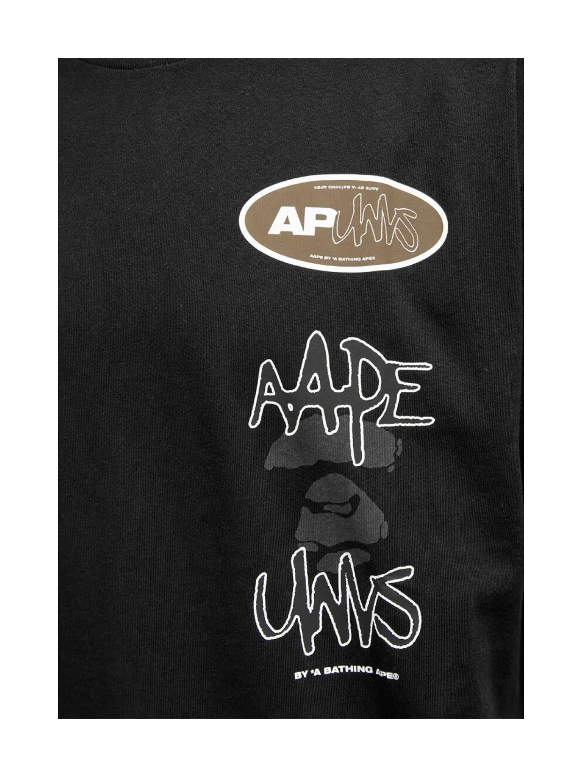 Aape T-Shirt Vertical Logo Black - 3