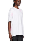 Comme Des Garcons T-Shirt Oversized Splatter Pink-White