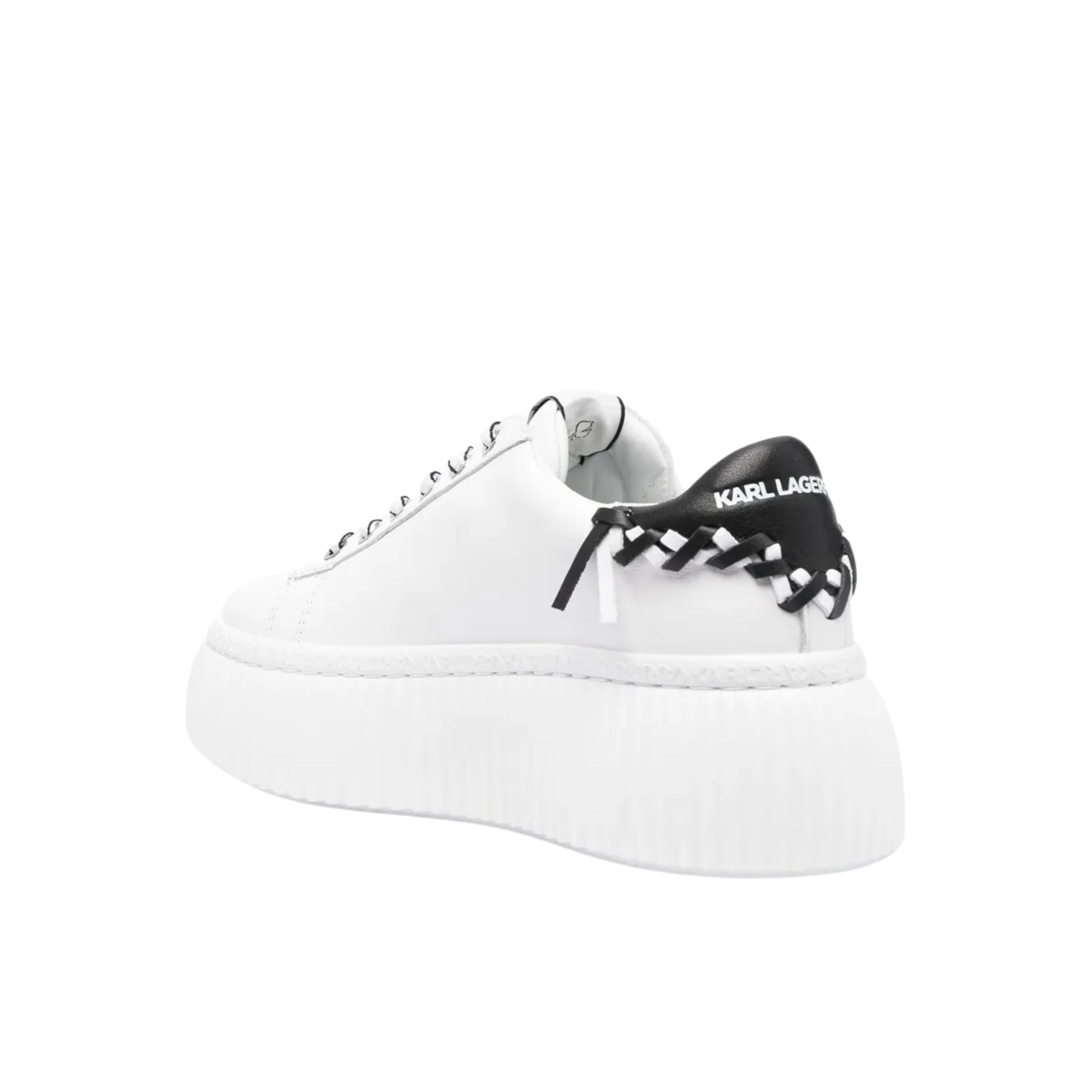 Karl Lagerfeld Sneaker Ladies Kreeper Whipstitch White-Black