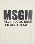 Msgm Sweater Logo Cream