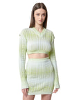 Gcds Crop Top Braids Lime