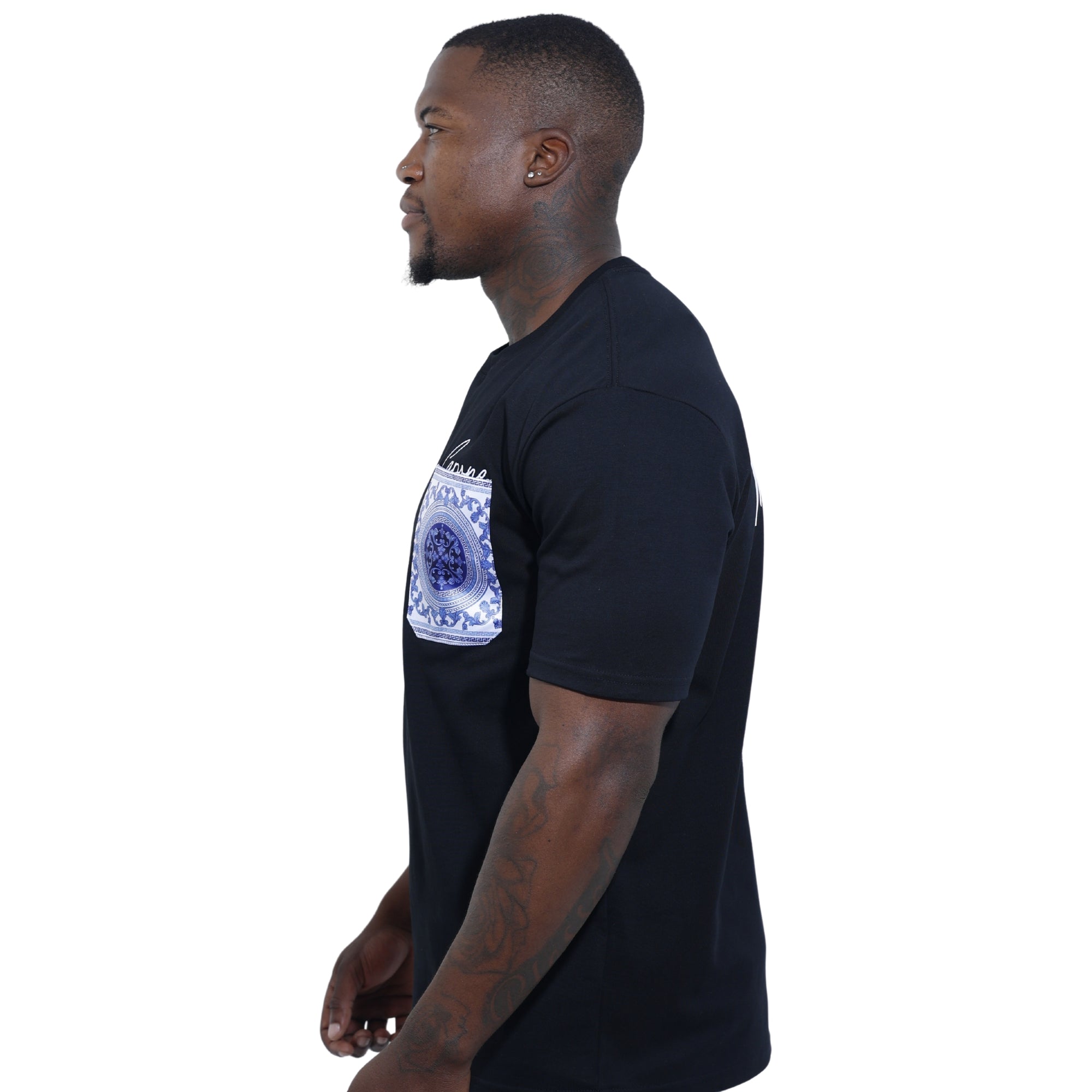 Capone T-Shirt Monaco Tiles Black