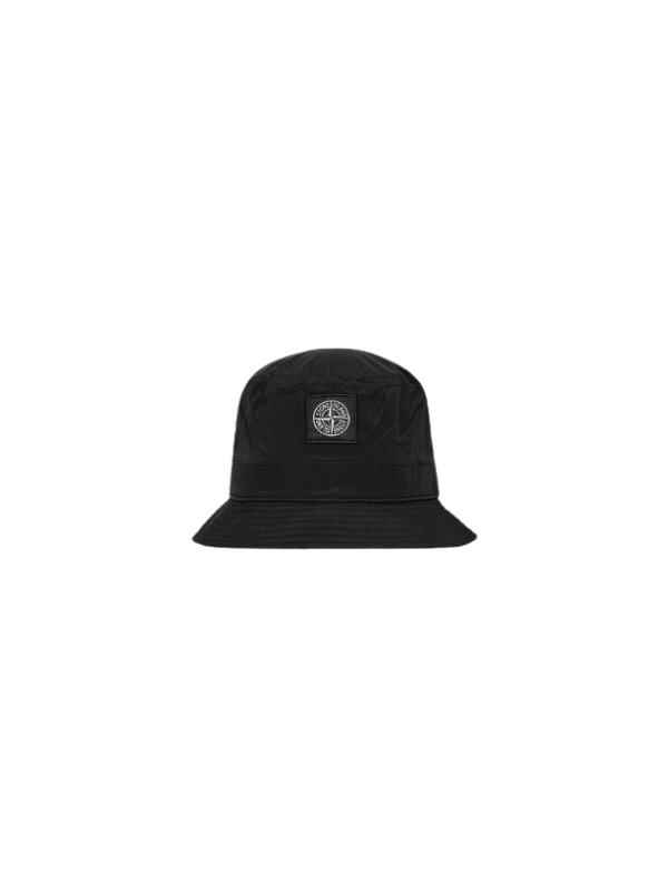 Stone Island Bucket Hat Logo Black