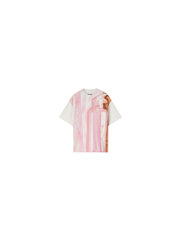 Jil Sander T-Shirt Seasonal Print Pink-White