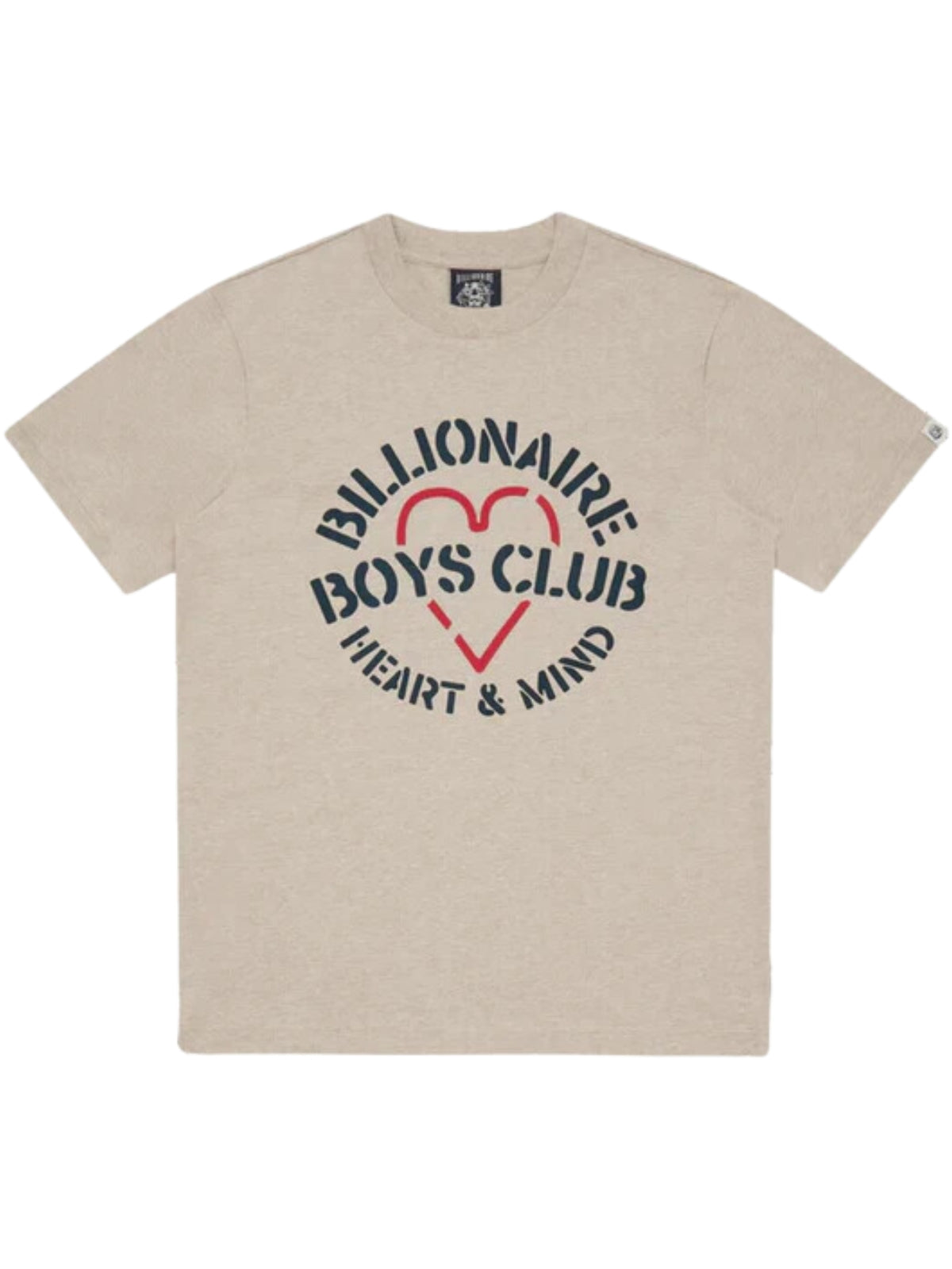 Billionaire Boys Club T-Shirt Heart &amp; Mind Stencil Logo Oat