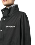 Palm Angels Jacket Logo Print Fastening Black-Silver