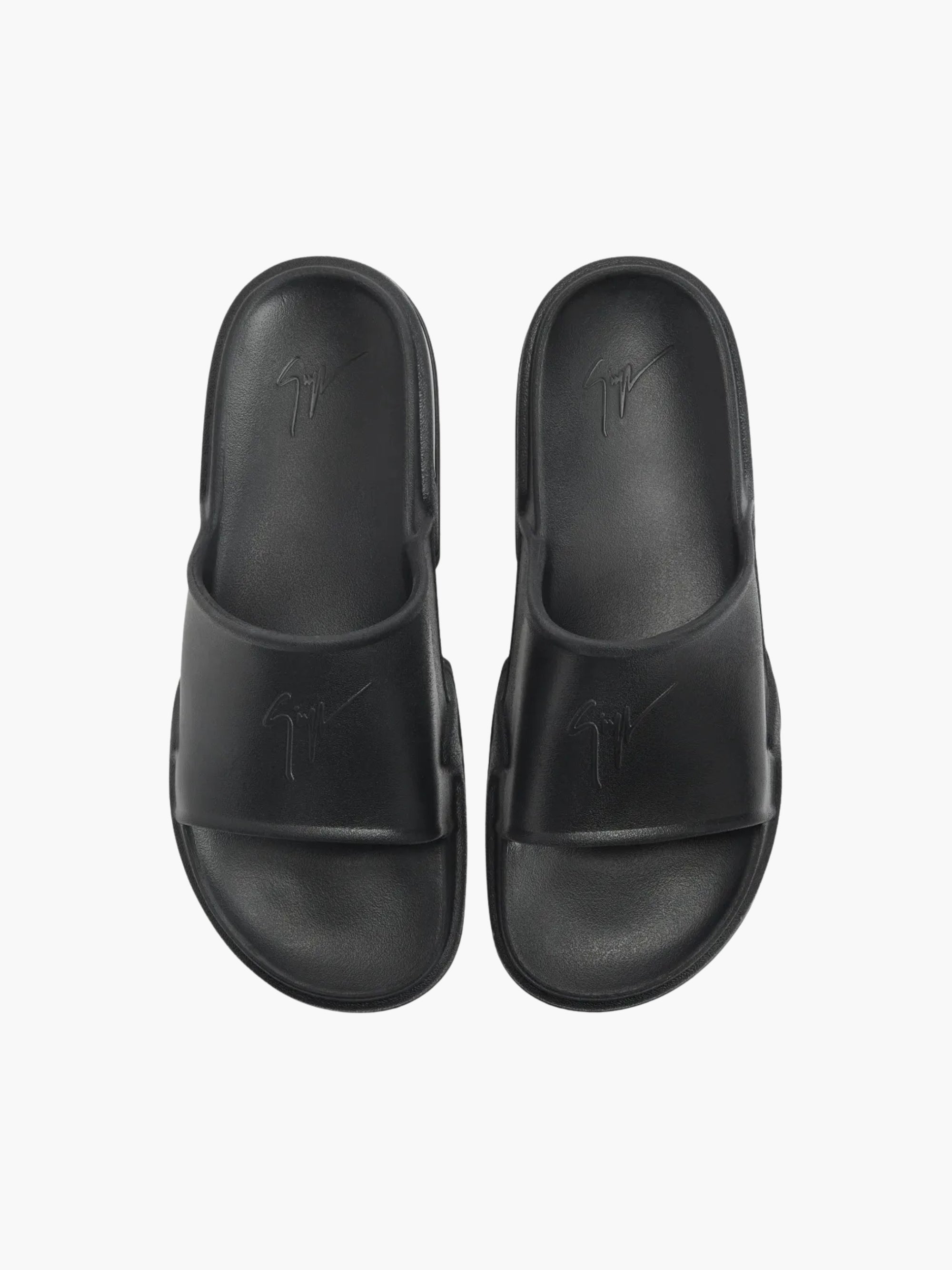 Giuseppe Zanotti Slides Zsl1 Tomia Embossed Black