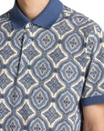 Etro Golfer Geometric Print Blue