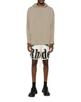 Rhude Shorts Awakeing Logo Black-Green-Cream - 4