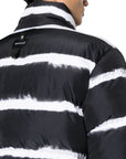 Moncler Jacket Sil Short Down Stripe Black-White - 4