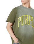 Purple T-Shirt Heavy Jersey Green