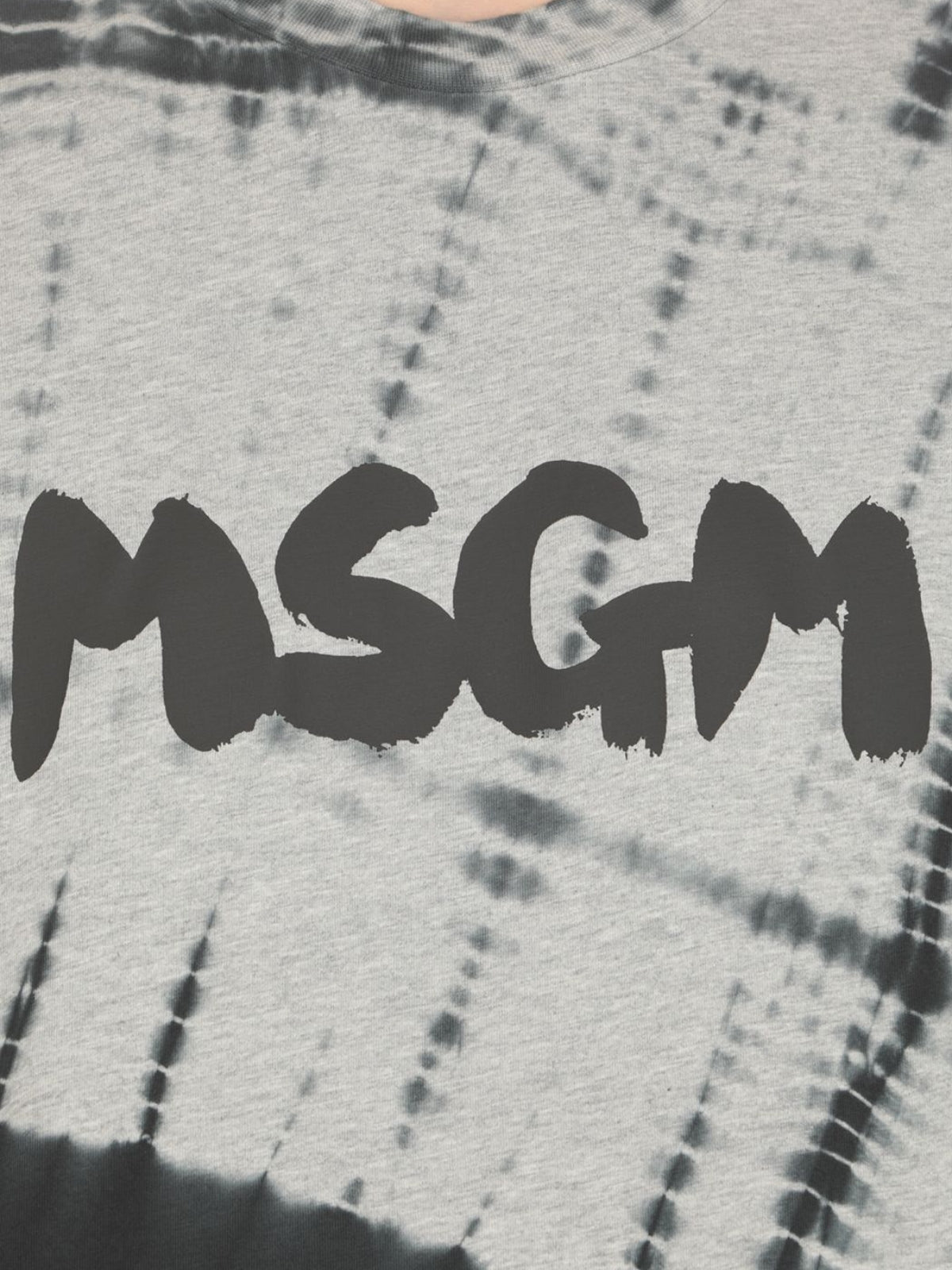 Msgm T-Shirt Two Tone Logo White-Black