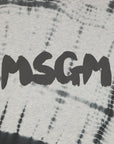 Msgm T-Shirt Two Tone Logo White-Black