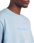 Jw Anderson T-Shirt Logo Embroidery Pale Blue