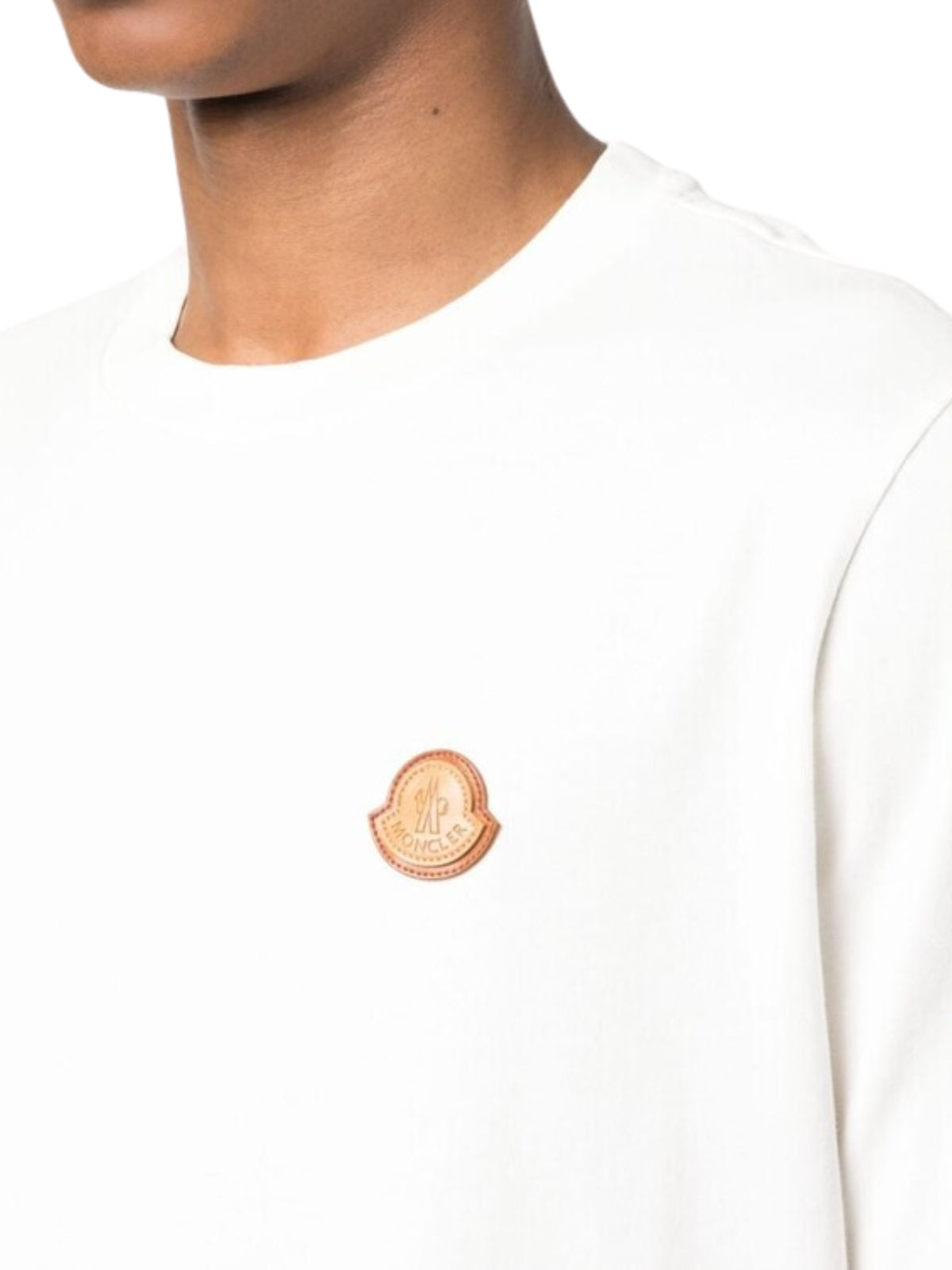 Moncler T-Shirt Patch Logo White - 4