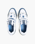Cleens Sneakers C19 Navy Border Lace Up Beige/White