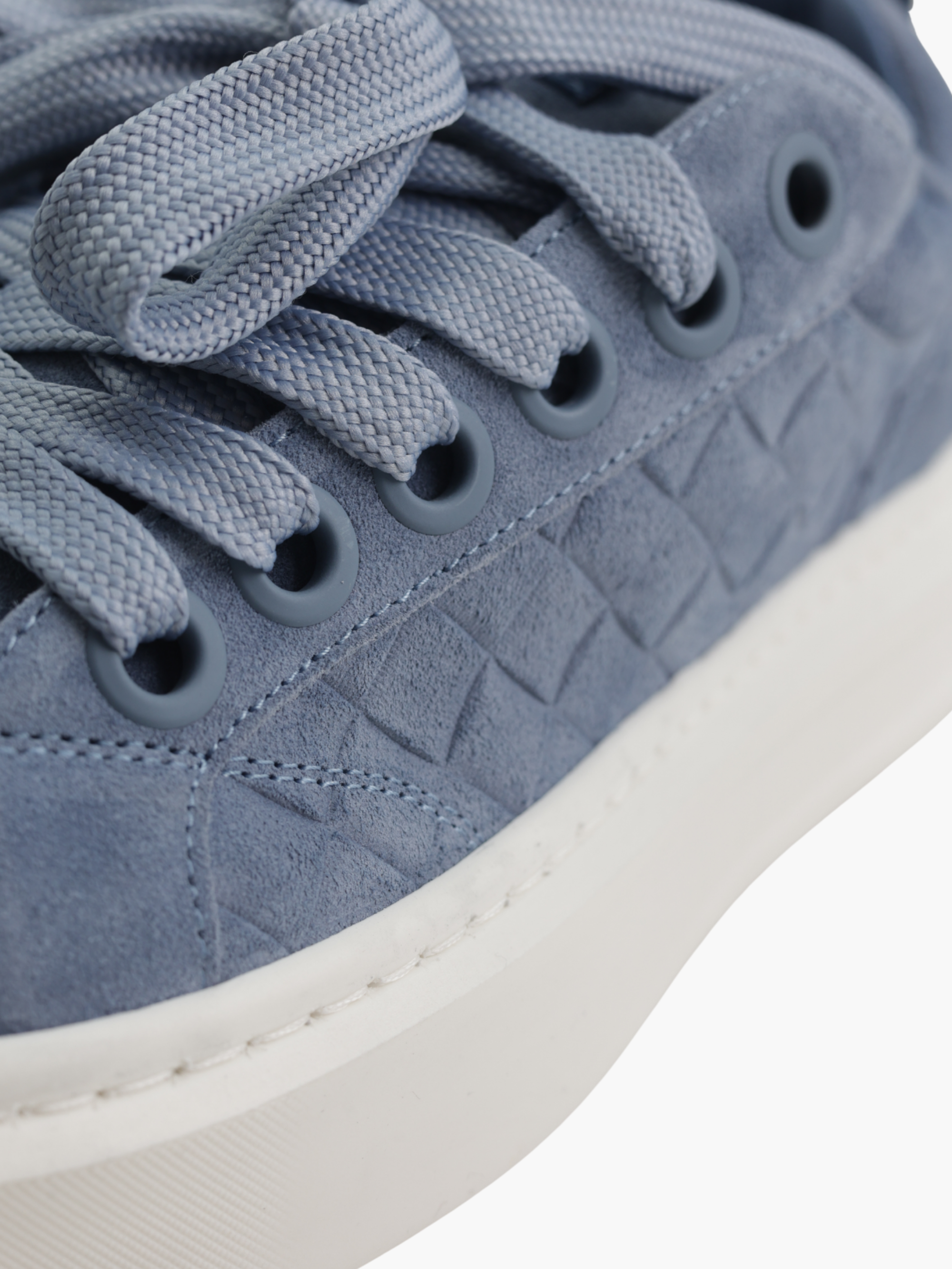 Cleens Sneaker C54 Suede White Sole Blue