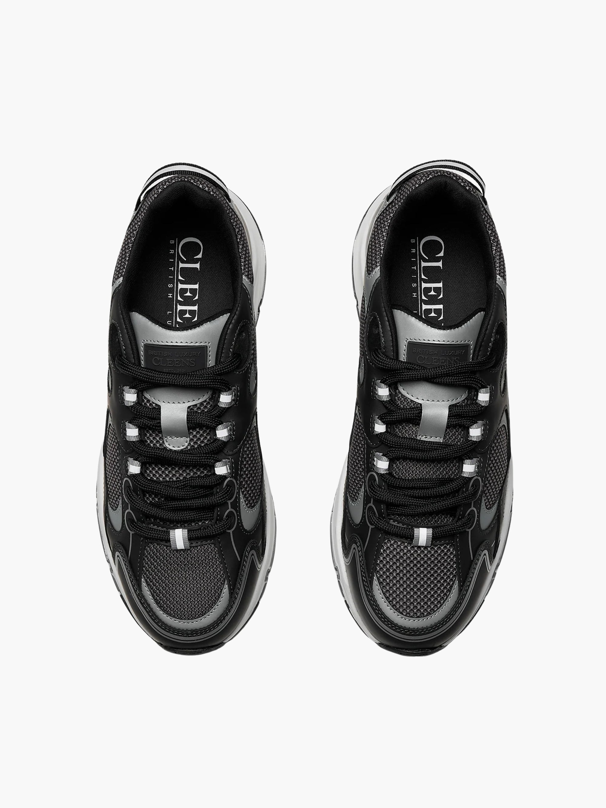Cleens Sneakers C22 Mesh Lace Up Black