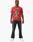 True Religion T-Shirt Mfg Tiger Vintage Trv Red