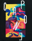 Capone Sweater Hooded Colourful Backprint Black